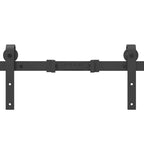 Kit di Binari per Porte Scorrevoli 305 cm Acciaio Nero