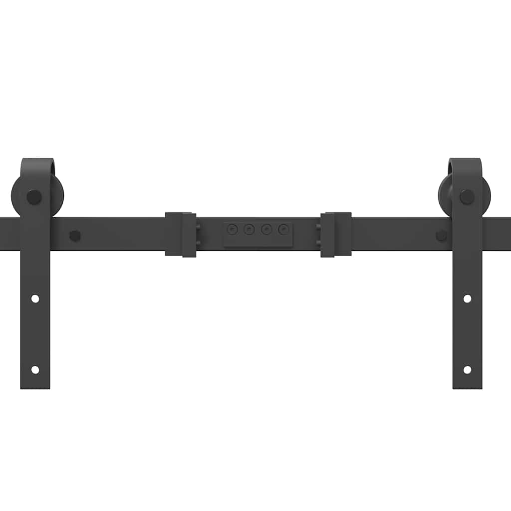 Kit di Binari per Porte Scorrevoli 305 cm Acciaio Nero