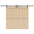 Kit di Binari per Porte Scorrevoli 305 cm Acciaio Nero