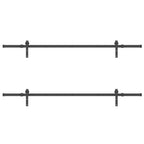 Kit di Binari per Porte Scorrevoli 427 cm Acciaio Nero