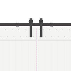 Kit di Binari per Porte Scorrevoli 427 cm Acciaio Nero