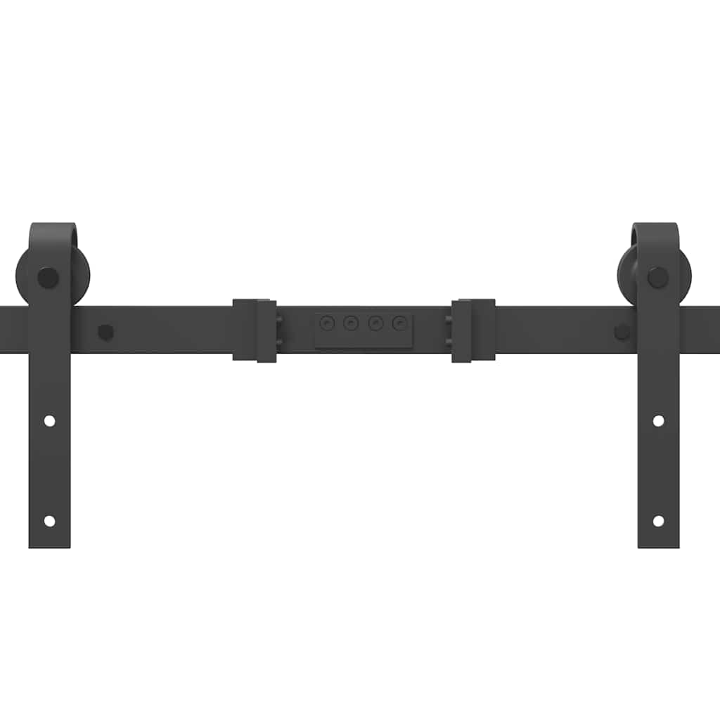 Kit di Binari per Porte Scorrevoli 427 cm Acciaio Nero