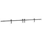 Kit di Binari per Porte Scorrevoli 366 cm Acciaio Nero