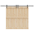 Kit di Binari per Porte Scorrevoli 305 cm Acciaio Nero