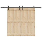 Kit di Binari per Porte Scorrevoli 427 cm Acciaio Nero