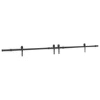 Kit di Binari per Porte Scorrevoli 305 cm Acciaio Nero