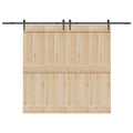 Kit di Binari per Porte Scorrevoli 305 cm Acciaio Nero