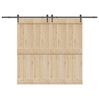 Kit di Binari per Porte Scorrevoli 305 cm Acciaio Nero