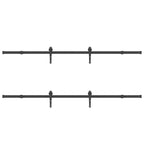 Kit di Binari per Porte Scorrevoli 427 cm Acciaio Nero