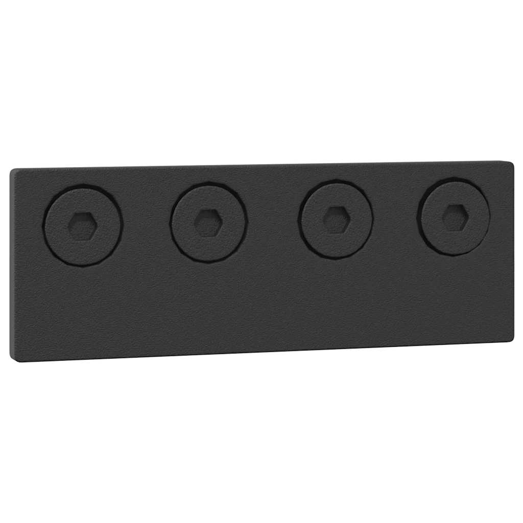 Kit di Binari per Porte Scorrevoli 427 cm Acciaio Nero