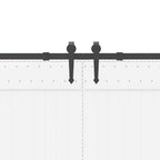 Kit di Binari per Porte Scorrevoli 427 cm Acciaio Nero