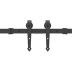 Kit di Binari per Porte Scorrevoli 427 cm Acciaio Nero