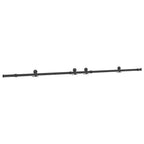 Kit di Binari per Porte Scorrevoli 305 cm Acciaio Nero