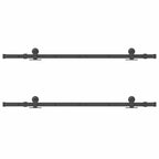 Kit di Binari per Porte Scorrevoli 305 cm Acciaio Nero