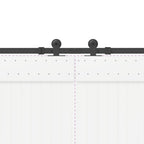 Kit di Binari per Porte Scorrevoli 305 cm Acciaio Nero