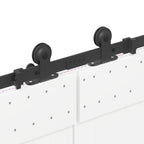 Kit di Binari per Porte Scorrevoli 305 cm Acciaio Nero