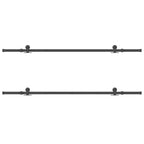Kit di Binari per Porte Scorrevoli 427 cm Acciaio Nero