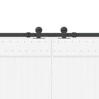 Kit di Binari per Porte Scorrevoli 427 cm Acciaio Nero