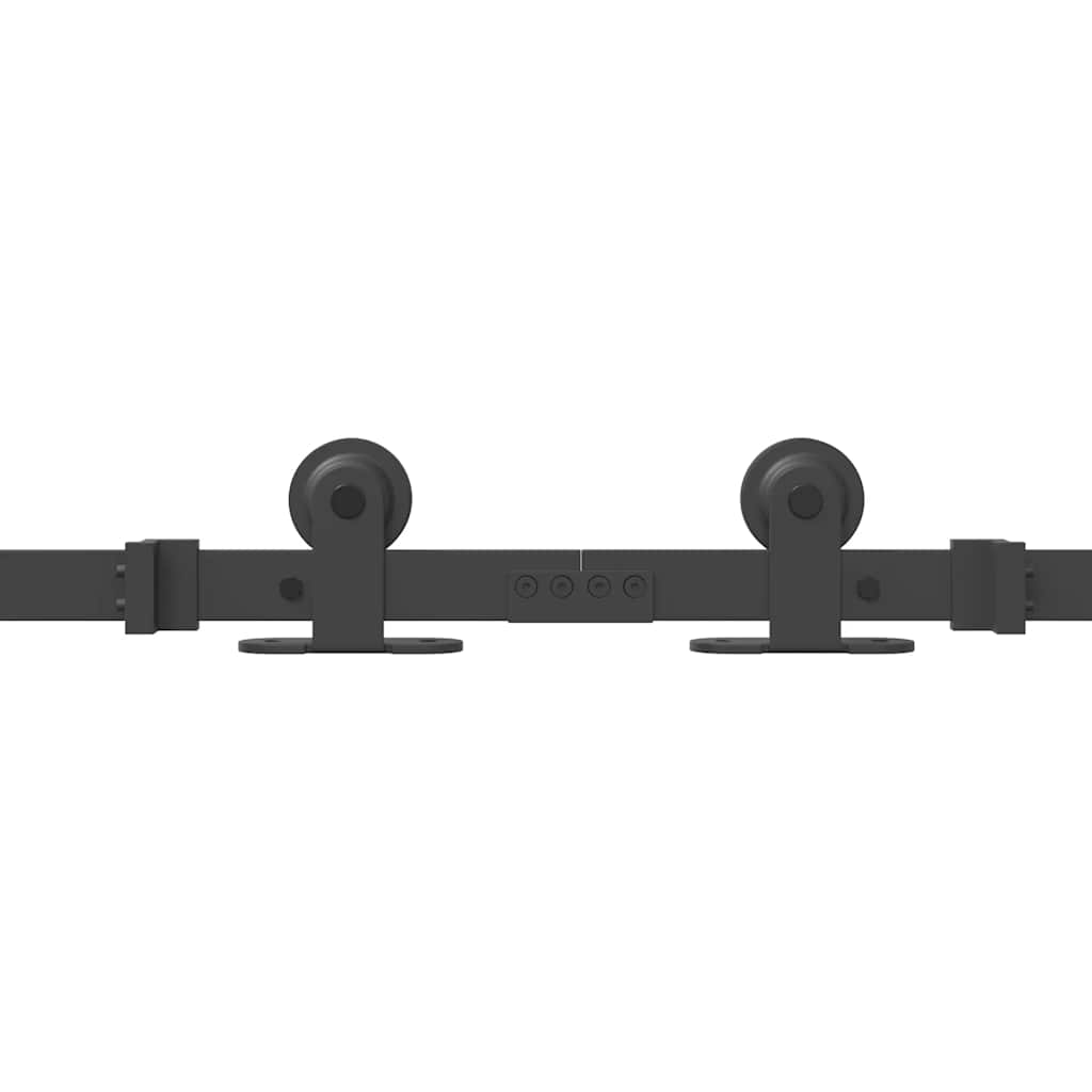 Kit di Binari per Porte Scorrevoli 427 cm Acciaio Nero