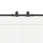 Kit di Binari per Porte Scorrevoli 400 cm Acciaio Nero