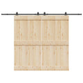 Kit di Binari per Porte Scorrevoli 305 cm Acciaio Nero