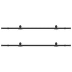 Kit di Binari per Porte Scorrevoli 427 cm Acciaio Nero