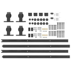 Kit di Binari per Porte Scorrevoli 427 cm Acciaio Nero