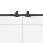 Kit di Binari per Porte Scorrevoli 427 cm Acciaio Nero
