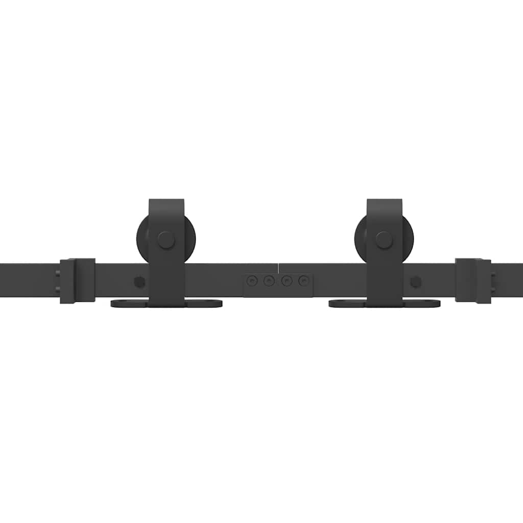 Kit di Binari per Porte Scorrevoli 427 cm Acciaio Nero