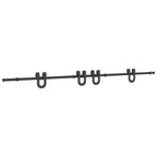 Kit di Binari per Porte Scorrevoli 366 cm Acciaio Nero