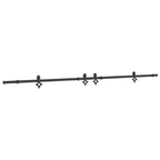 Kit di Binari per Porte Scorrevoli 305 cm Acciaio Nero