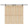 Kit di Binari per Porte Scorrevoli 305 cm Acciaio Nero