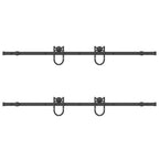 Kit di Binari per Porte Scorrevoli 366 cm Acciaio Nero