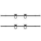 Kit di Binari per Porte Scorrevoli 400 cm Acciaio Nero