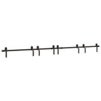 Kit di Binari per Porte Scorrevoli 366 cm Acciaio Nero