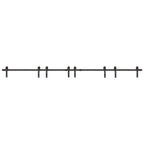 Kit di Binari per Porte Scorrevoli 366 cm Acciaio Nero