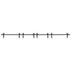 Kit di Binari per Porte Scorrevoli 400 cm Acciaio Nero