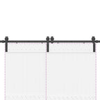 Kit di Binari per Porte Scorrevoli 400 cm Acciaio Nero