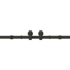 Kit di Binari per Porte Scorrevoli 366 cm Acciaio Nero