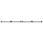 Kit di Binari per Porte Scorrevoli 400 cm Acciaio Nero