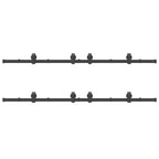 Kit di Binari per Porte Scorrevoli 400 cm Acciaio Nero