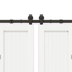 Kit di Binari per Porte Scorrevoli 400 cm Acciaio Nero
