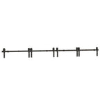 Kit di Binari per Porte Scorrevoli 366 cm Acciaio Nero