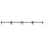 Kit di Binari per Porte Scorrevoli 366 cm Acciaio Nero