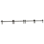 Kit di Binari per Porte Scorrevoli 400 cm Acciaio Nero