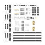 Kit di Binari per Porte Scorrevoli 400 cm Acciaio Nero