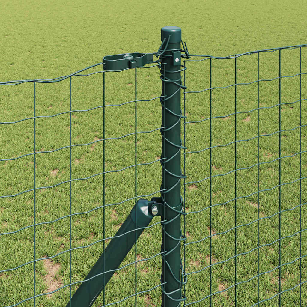 Palo per recinzione interrato 52 pezzi verde - Acciaio verniciato a polvere