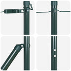 Palo per recinzione interrato in acciaio zincato verniciato - Set 52 pezzi - Verde