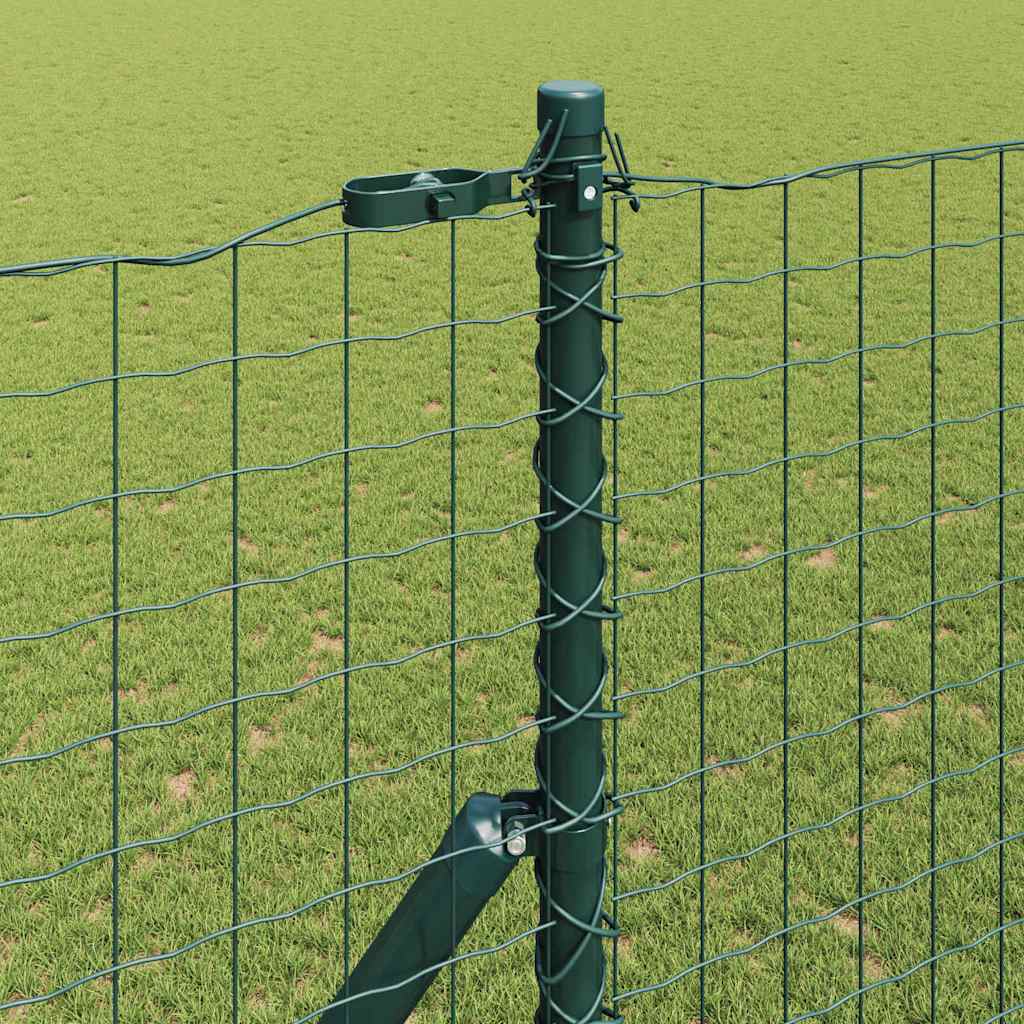 Palo per recinzione interrato in acciaio zincato verniciato - Set 52 pezzi - Verde