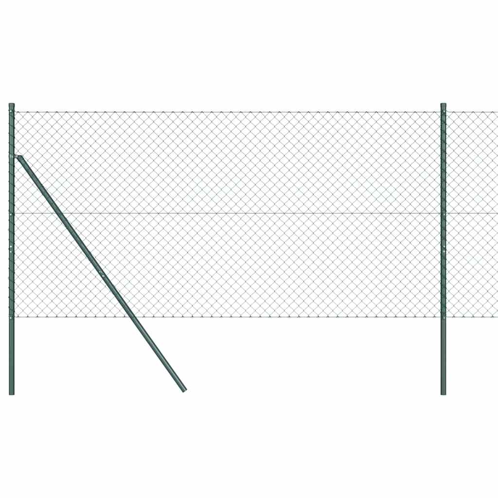 Recinzione metallica saldata in acciaio PVC 10 x 1,4 m con pali di fissaggio